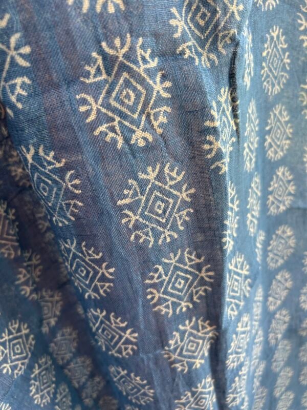 IMG_2672 IKAT COTTON TOP AND LINEN DUPATTA - Image 5