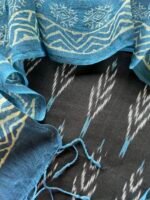 IKAT COTTON TOP AND LINEN DUPATTA