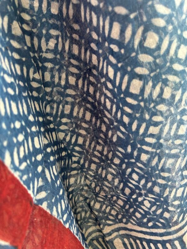IMG_4945 INDIGO HAND BLOCK PRINTED TOP AND LINEN DUPATTA - Image 6