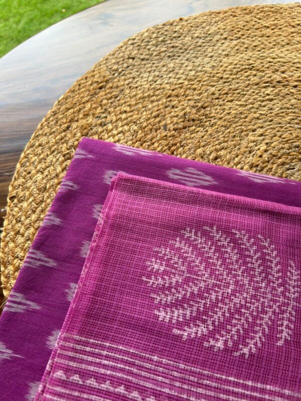 WhatsApp Image 2025-08-10 at 18.38.08 IKAT COTTON TOP AND HANDBLOCK PRINTED KOTA DUPATTA - Image 3