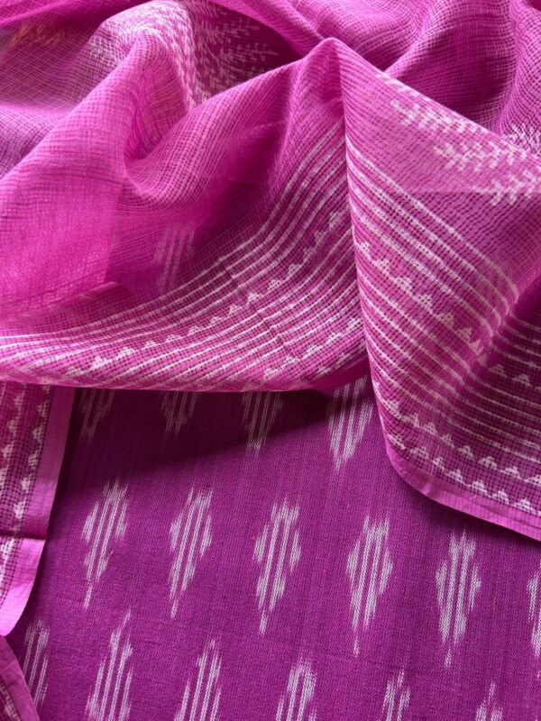 WhatsApp Image 2025-08-10 at 18.38.09 (1) IKAT COTTON TOP AND HANDBLOCK PRINTED KOTA DUPATTA - Image 1