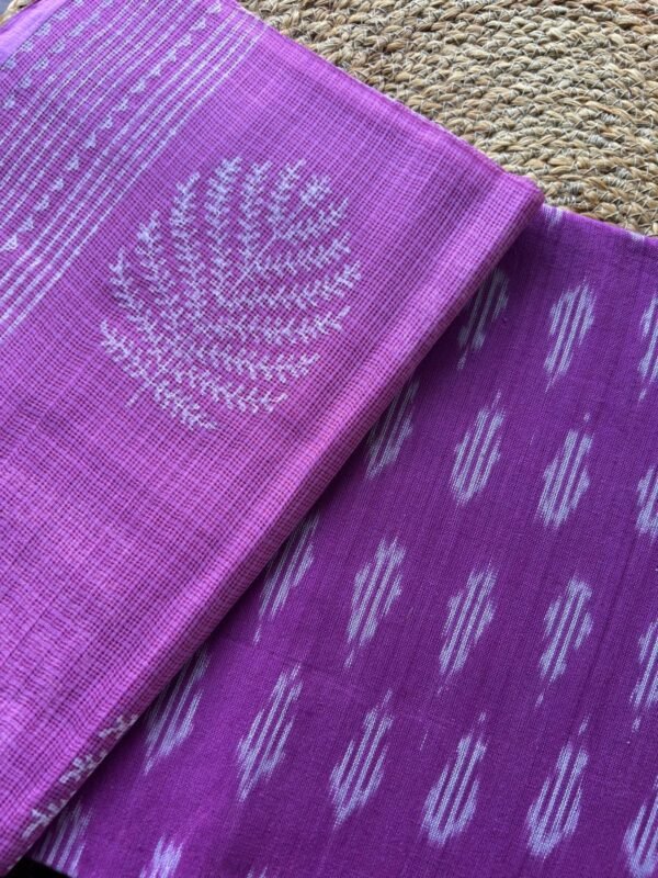 WhatsApp Image 2025-08-10 at 18.38.09 IKAT COTTON TOP AND HANDBLOCK PRINTED KOTA DUPATTA - Image 4