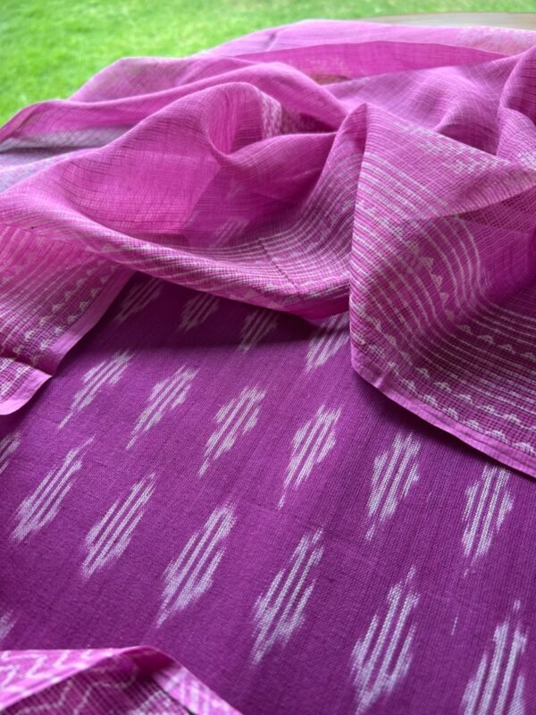 WhatsApp Image 2025-08-10 at 18.38.10 IKAT COTTON TOP AND HANDBLOCK PRINTED KOTA DUPATTA - Image 2