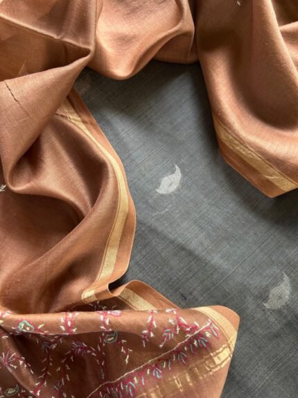CHANDERI TOP AND SOZNI CHANDERI DUPATTA