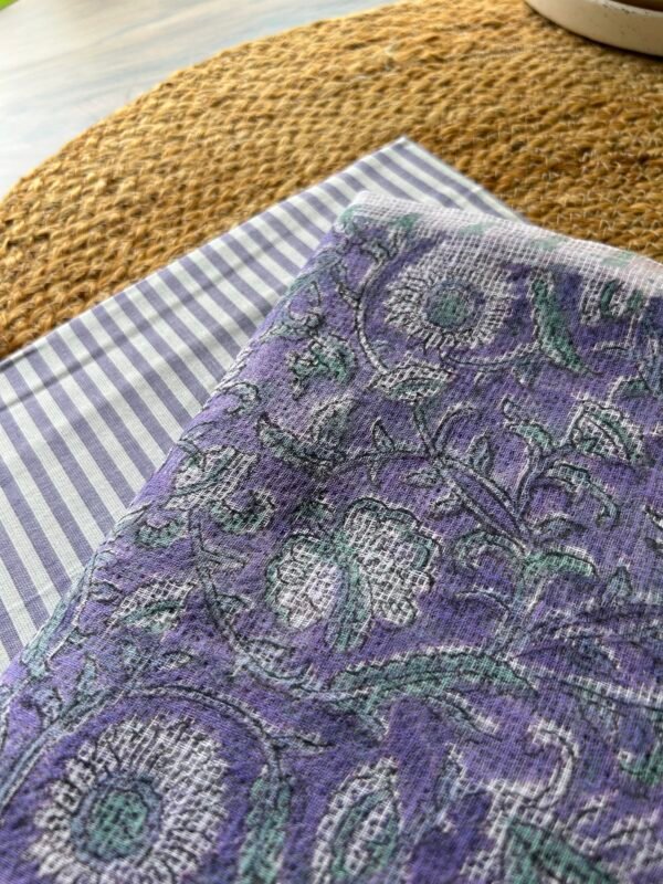 IMG_5092 2 COTTON STRIPES AND KOTA PRINTED DUPATTA - Image 4