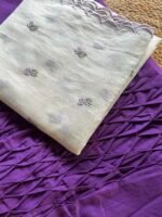 COTTON TOP AND EMBROIDED CHANDERI DUPATTA - Image 5