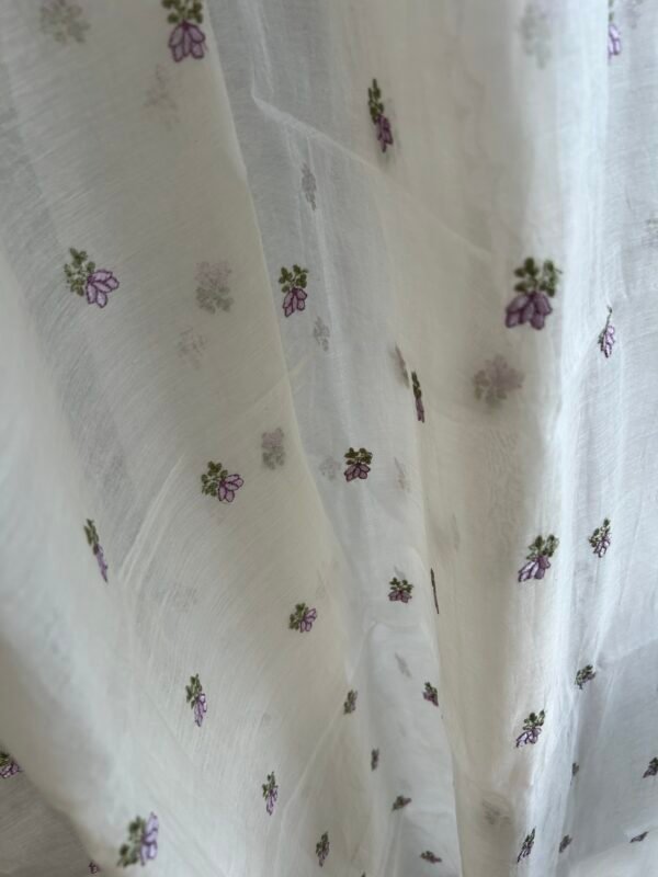 IMG_5351 COTTON TOP AND EMBROIDED CHANDERI DUPATTA - Image 6