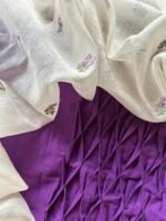 COTTON TOP AND EMBROIDED CHANDERI DUPATTA