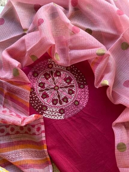 COTTON TOP AND KOTA PRINTED DUPATTA