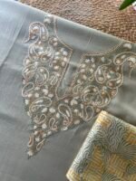 COTTON KASHMIRI AARI WORK TOP BOTTOM AND DUPATTA - Image 4