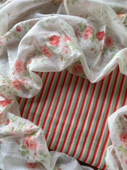 LINEN TOP AND KOTA PRINTED DUPATTA