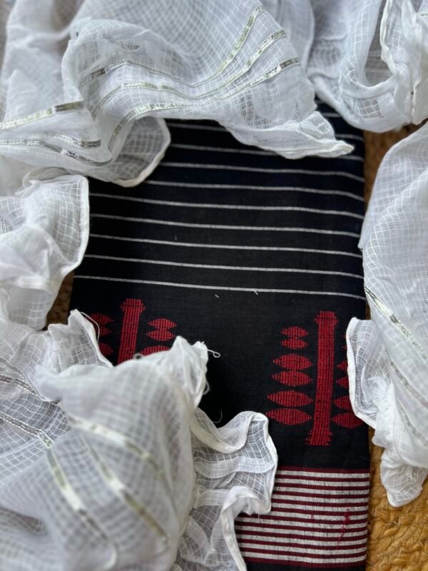 IMG_5925 JAMDANI WEAVE TOP AND KOTA COTTON DUPATA - Image 1