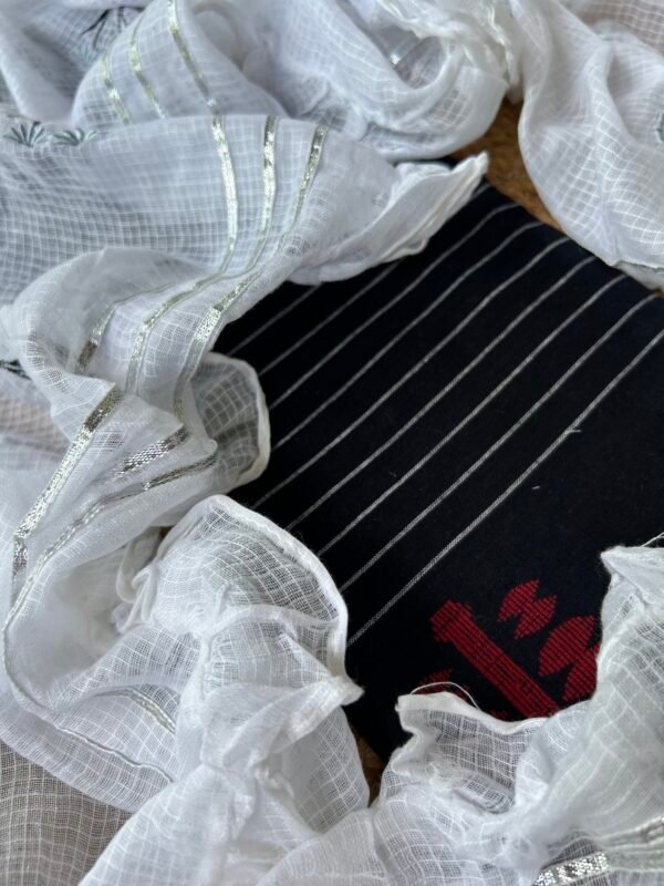 IMG_5926 JAMDANI WEAVE TOP AND KOTA COTTON DUPATA - Image 4