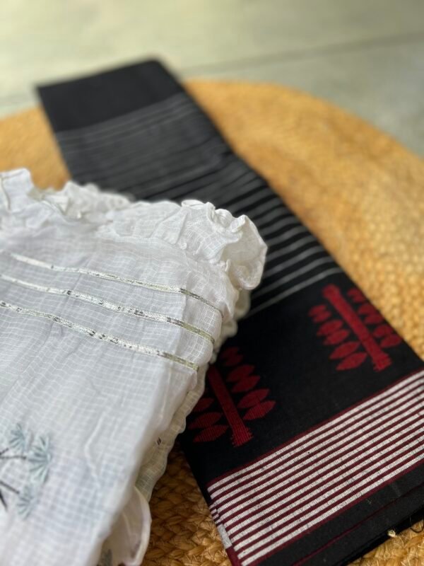 IMG_5927 JAMDANI WEAVE TOP AND KOTA COTTON DUPATA - Image 6