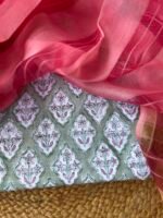 PRINTED COTTON TOP AND ORGANZA DUPATTA - Image 5