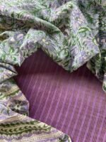 CHANDERI ZARI STRIPES TOP AND CHANDERI PRINTED DUPATTA