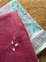 HANDBLOCK PRINTED TOP AND KOTA EMBROIDED DUPATTA - Image 2