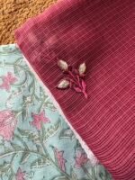 HANDBLOCK PRINTED TOP AND KOTA EMBROIDED DUPATTA - Image 4