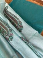 CHANDERI ZARI STRIPES TOP AND CHANDERI PRINTED DUPATTA