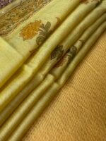 CHANDERI ZARI STRIPES TOP AND CHANDERI PRINTED DUPATTA - Image 2