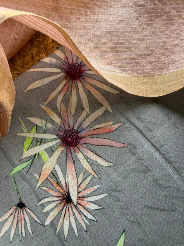 IMG_6944 CHANDERI PRINTED TOP AND CHANDERI DUPATTA - Image 1