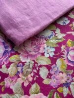 PRINTED SILK COTTON TOP AND LINEN DUPATTA - Image 2