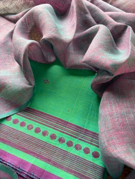 COTTON TOP AND LINEN DUPATTA