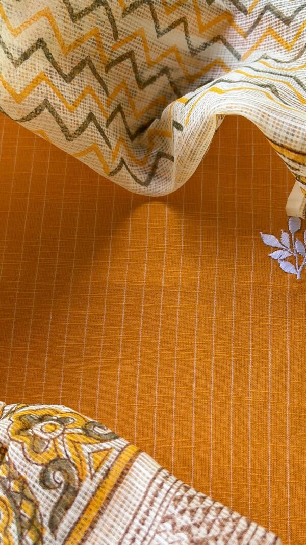 IMG_7120 COTTON  EMBROIDED TOP AND KOTA PRINTED DUPATTA - Image 4