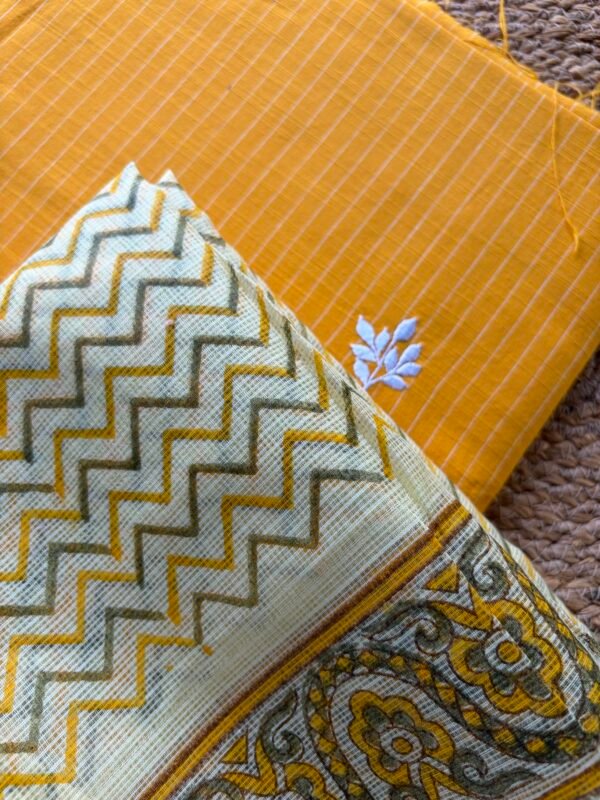 IMG_7123 COTTON  EMBROIDED TOP AND KOTA PRINTED DUPATTA - Image 2