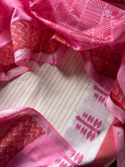 COTTON TOP AND CHANDERI DUPATTA