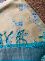 PRINTED SILK COTTON TOP AND LINEN DUPATTA - Image 3
