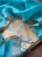 PRINTED SILK COTTON TOP AND LINEN DUPATTA - Image 5