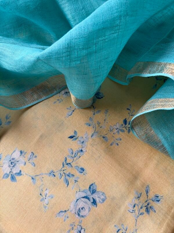 IMG_7196 PRINTED SILK COTTON TOP AND LINEN DUPATTA - Image 6