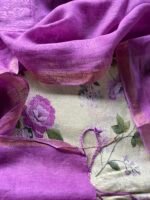 PRINTED SILK COTTON TOP AND LINEN DUPATTA - Image 6