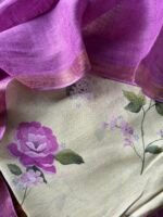 PRINTED SILK COTTON TOP AND LINEN DUPATTA - Image 5