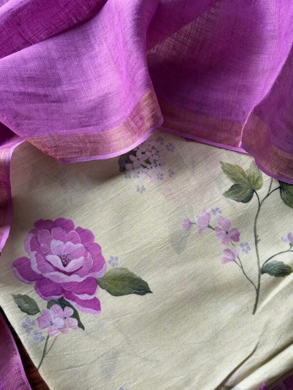 IMG_7203 PRINTED SILK COTTON TOP AND LINEN DUPATTA - Image 5