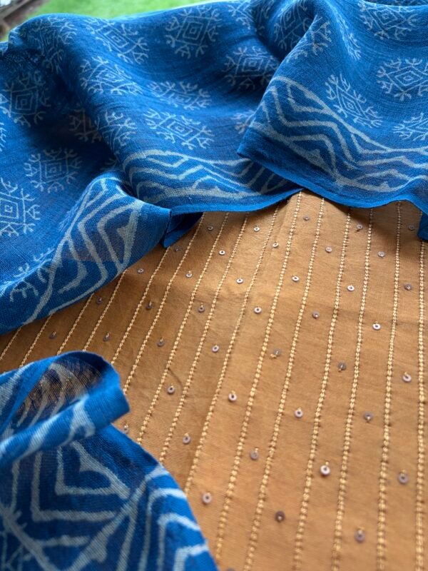 IMG_7247 CHANDERI SILK COTTON TOP AND LINEN DUPATTA - Image 3