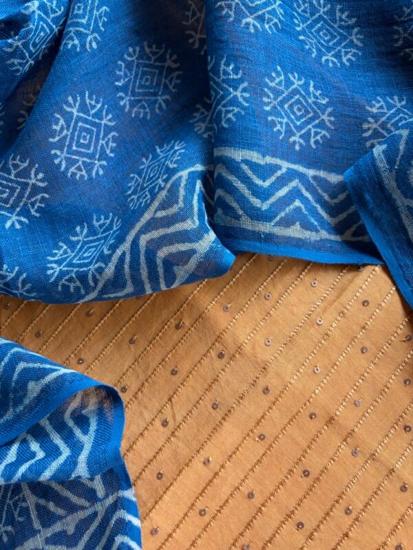 IMG_7250 CHANDERI SILK COTTON TOP AND LINEN DUPATTA - Image 1