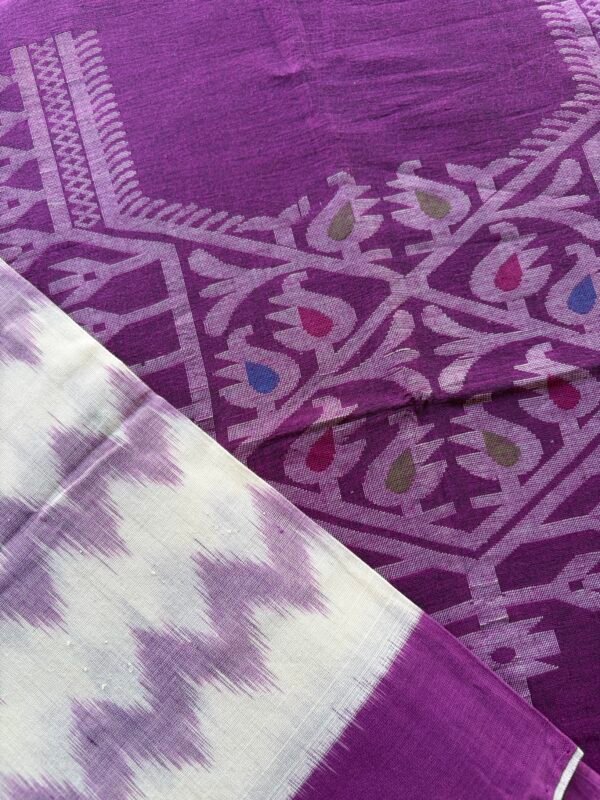 IMG_7383 JAMDHANI COTTON TOP AND IKAT COTTON DUPATTA - Image 5