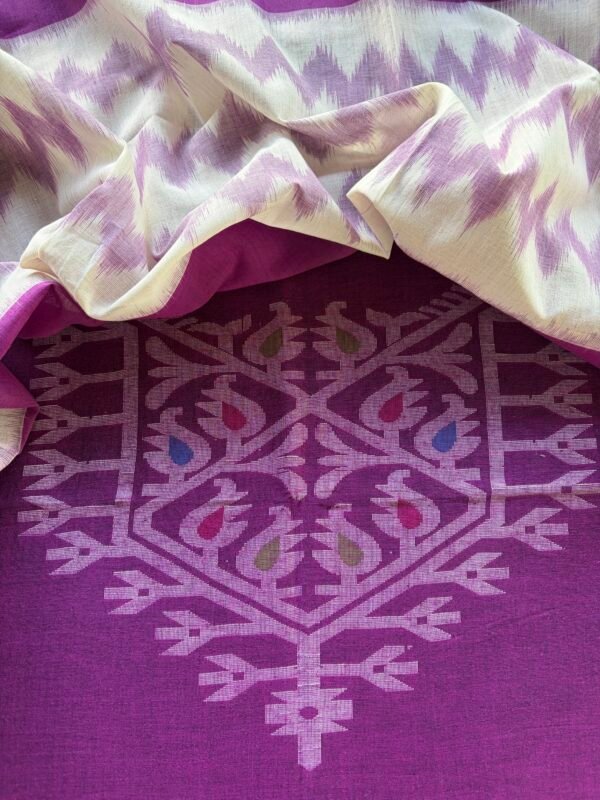 IMG_7389 JAMDHANI COTTON TOP AND IKAT COTTON DUPATTA - Image 3