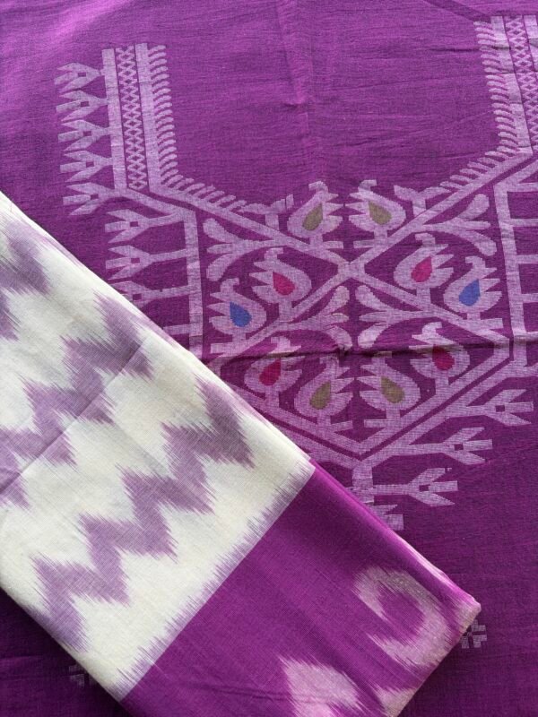 IMG_7391 JAMDHANI COTTON TOP AND IKAT COTTON DUPATTA - Image 4