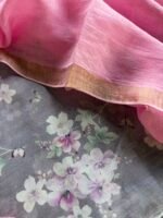 PRINTED SILK COTTON TOP AND LINEN DUPATTA - Image 3