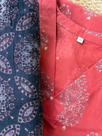 COTTON TOP AND AJRAK KOTA DUPATTA
