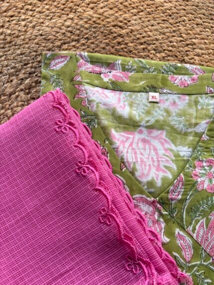 COTTON TOP AND KOTA COTTON DUPATTA