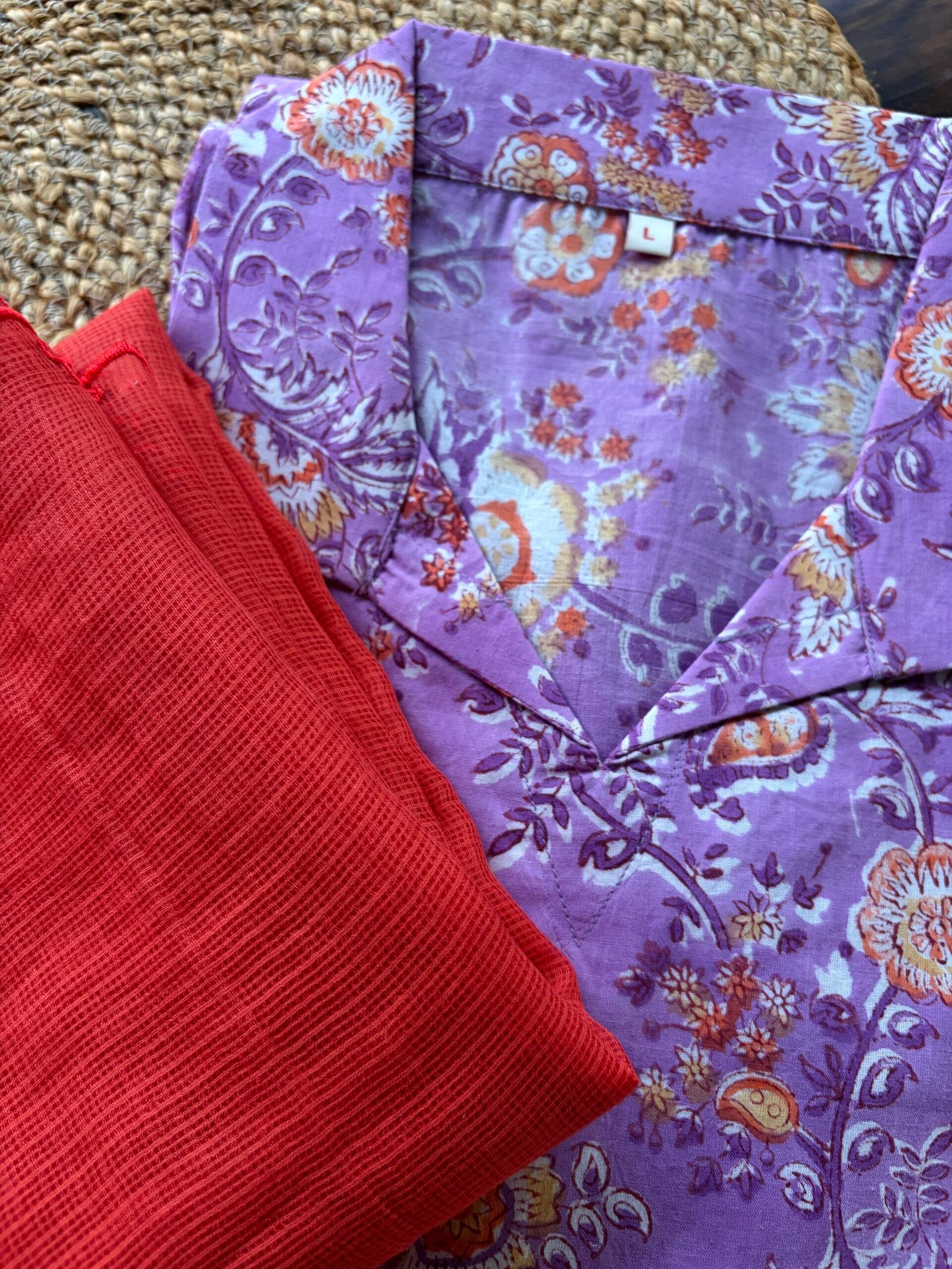 IMG_7847 COTTON TOP AND AJRAK KOTA DUPATTA - Image 1