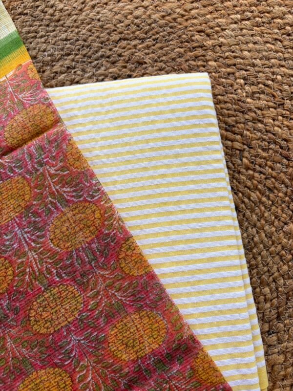 COTTON STRIPES TOP AND PRINTED KOTA DUPATTA - Image 3