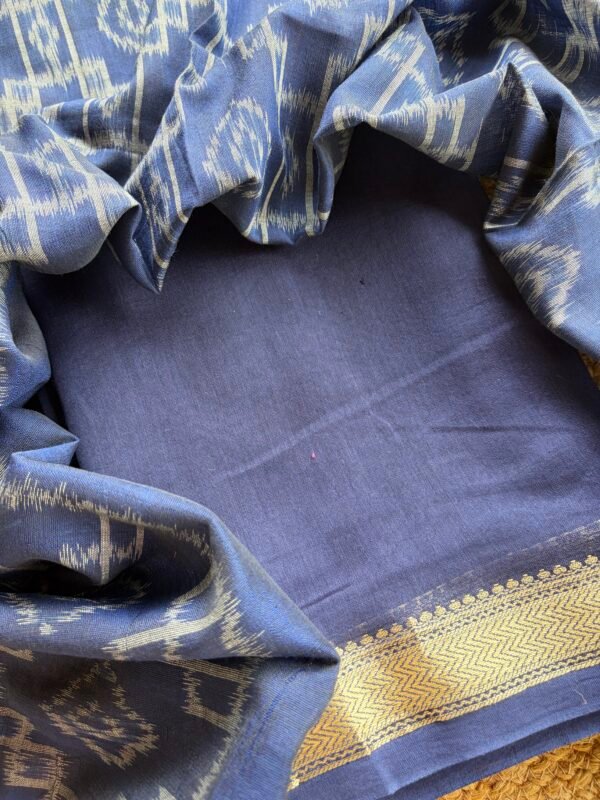 CHANDERI SILK COTTON TOP AND IKAT DUPATTA - Image 3