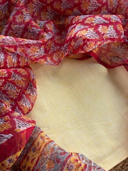 COTTON TOP AND KOTA PRINTED DUPATTA