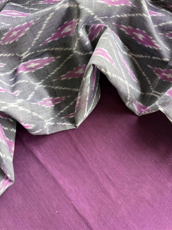 CHANDERI SILK COTTON TOP AND IKAT DUPATTA - Image 5