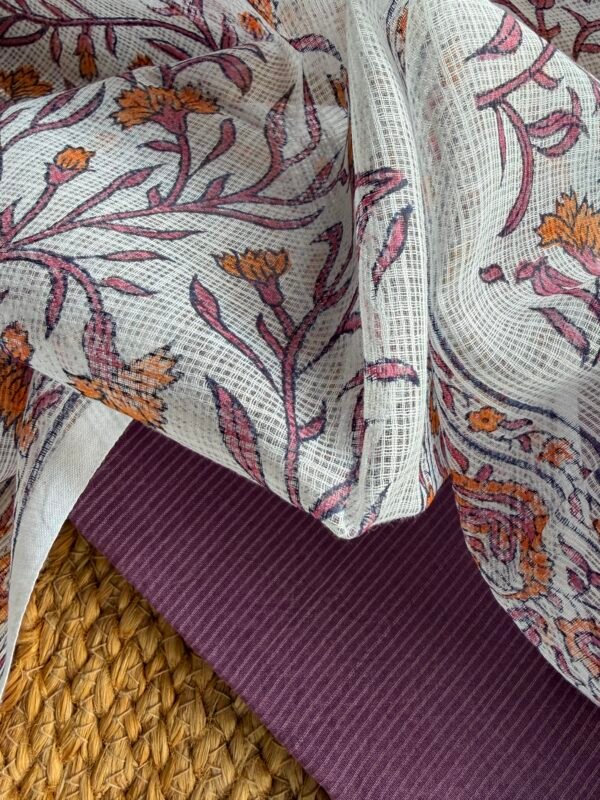 CHANDERI SILK COTTON TOP AND KOTA COTTON HANDBLOCK PRINTED DUPATTA - Image 3